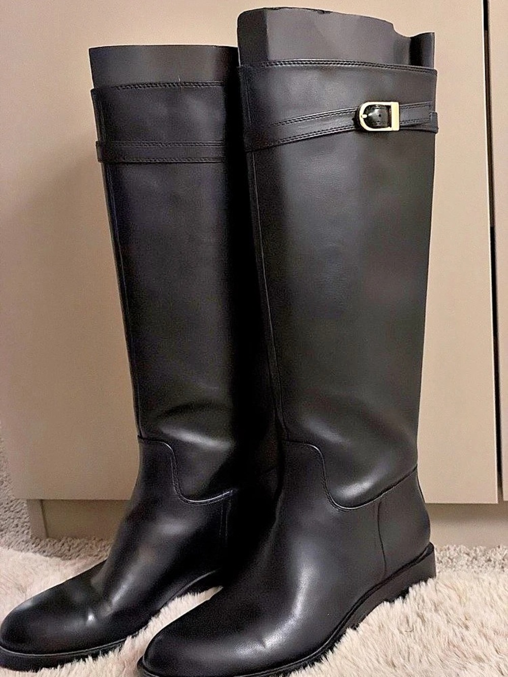 Tall Heeled Boots in Black Like New